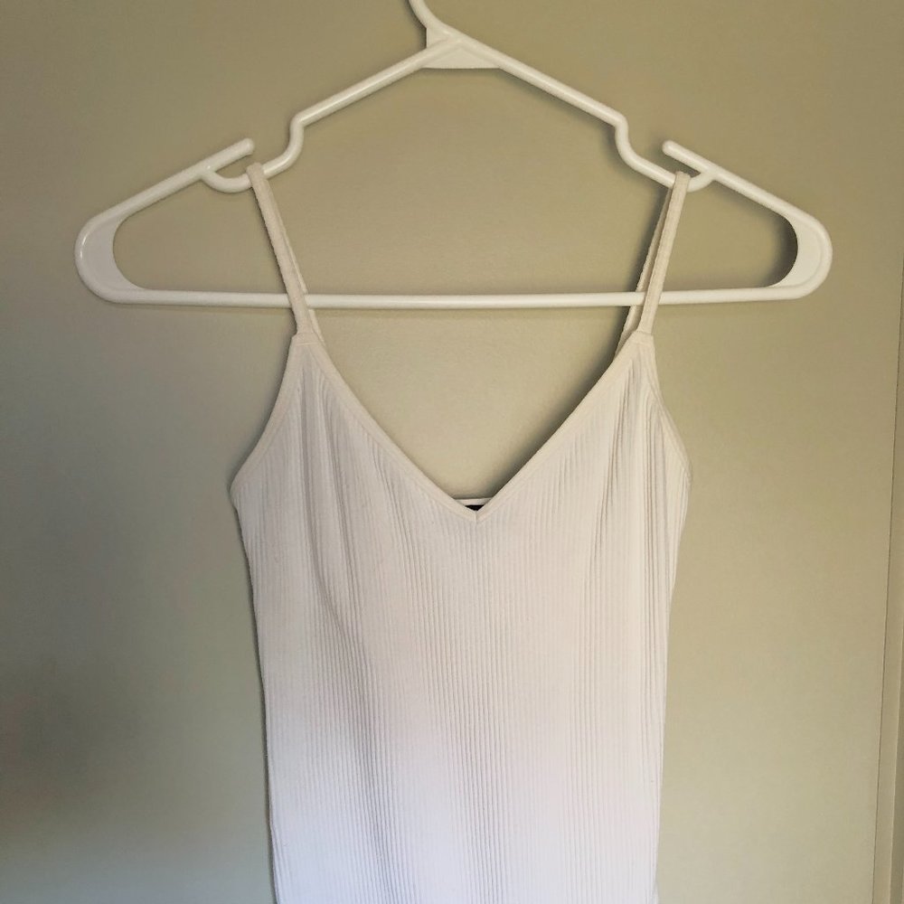 Dynamite White Ribbed BodySuit - Picture 2 of 7